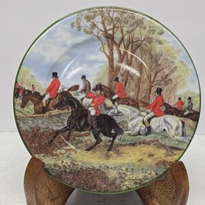 Vintage Limoges St Martin J.F. Herring Sen Fox Hunting Scene Decorative Plate